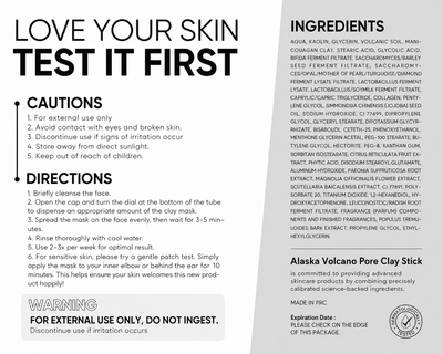 Alaska Volcano Pore Clay Stick Mask | Blackhead Remover & Gentle Exfoliator
