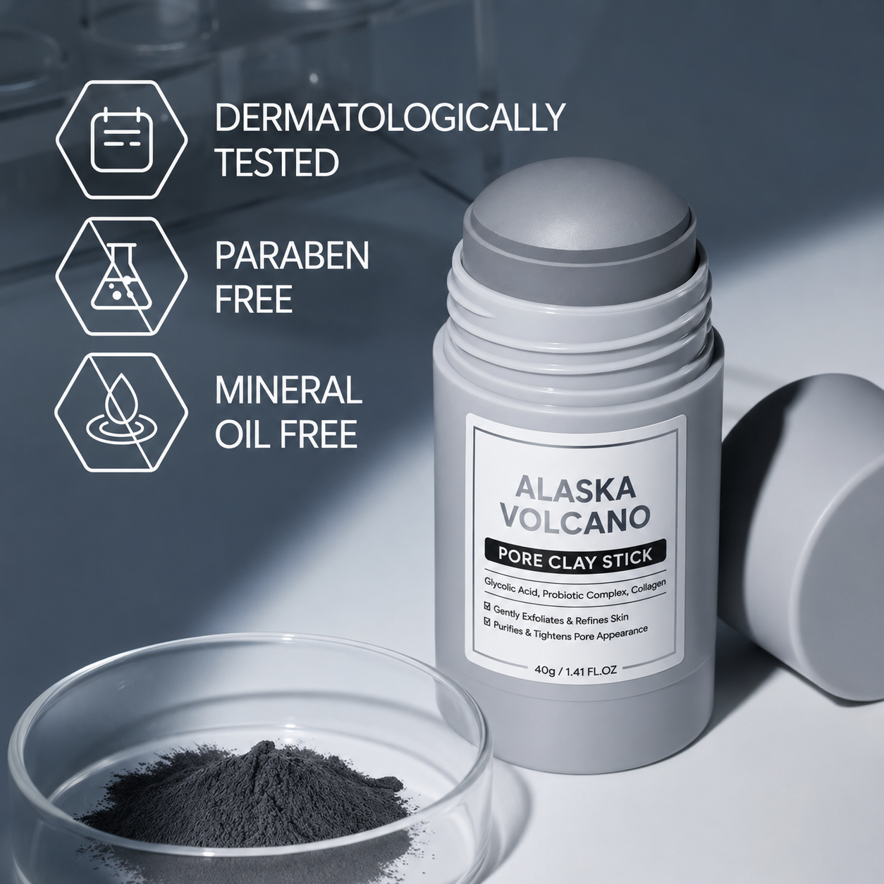 Alaska Volcano Pore Clay Stick Mask | Blackhead Remover & Gentle Exfoliator
