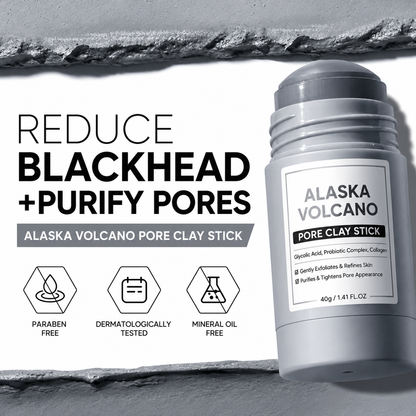 Alaska Volcano Pore Clay Stick Mask | Blackhead Remover & Gentle Exfoliator